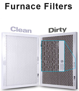 Air filter - Clean and dirty filter comparison