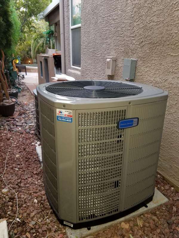 Installation of a 5 ton American standard gas split system. 14 seer with brand new whip, disconnect, gas flex and pvc drain line After