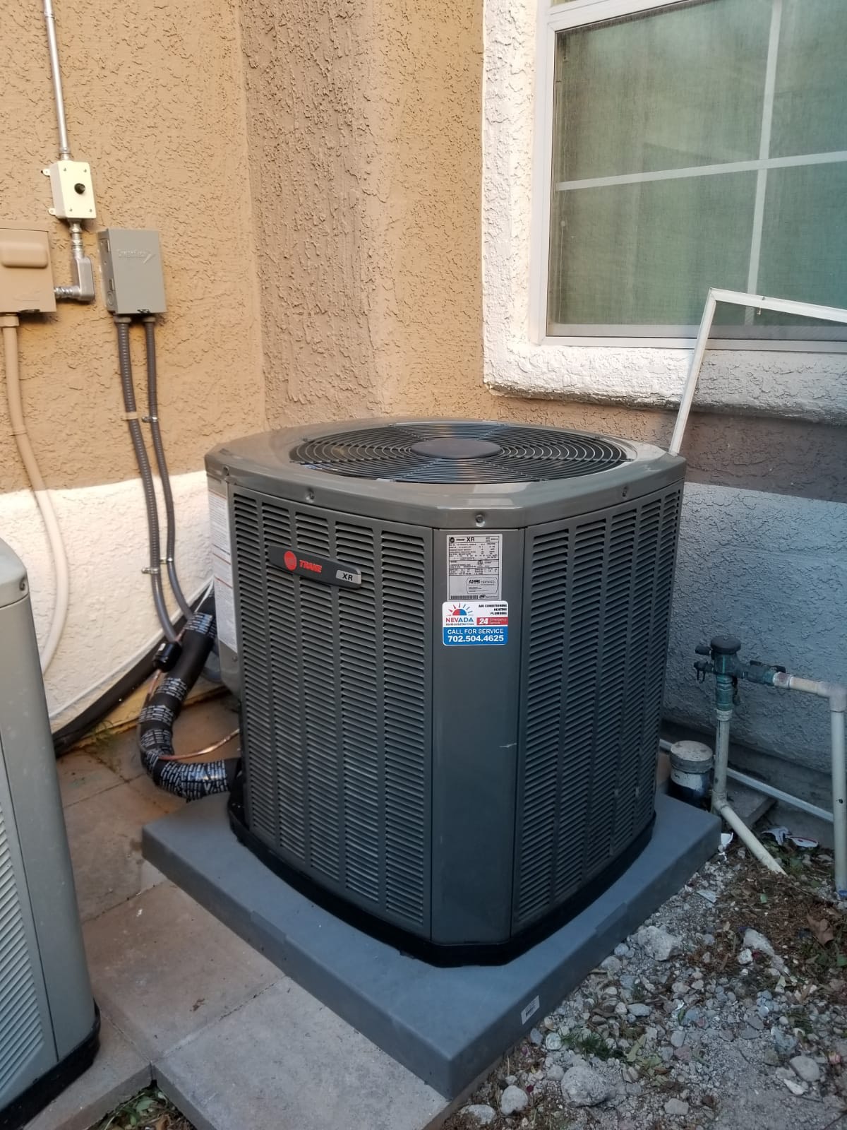 3.5 ton Trane 16 SEER R410 High Efficiency Air Conditioning System Installation After