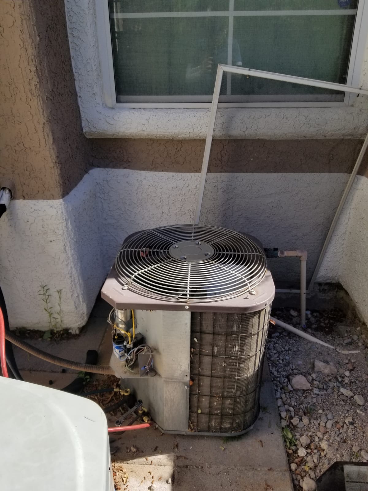3.5 ton Trane 16 SEER R410 High Efficiency Air Conditioning System Installation Before